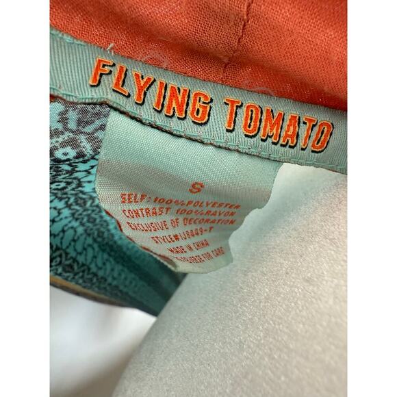 Flying‎ Tomato Multicolor Sheer Fringe Kimono Western Southwestern Boho Small - Picture 6 of 6